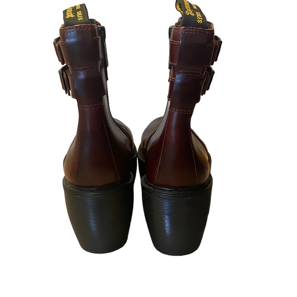 Dr Martens Caitlin Oxblood Platform Wedge Ankle Boots - Picture 5 of 11